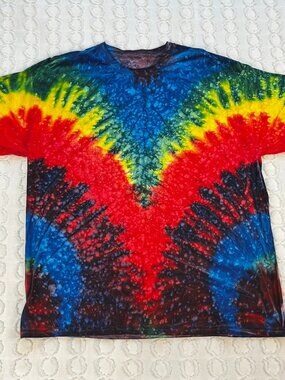 Vintage Tie Dye T-Shirt Size XL Multicolor Festival Hippie Beach